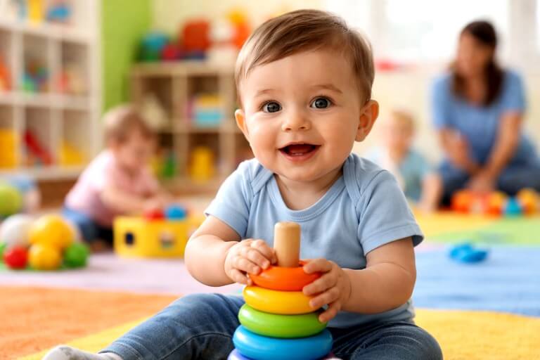 Bambin à la crèche