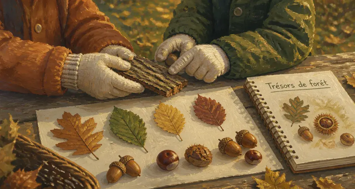 Activités automne maternelle : tri de feuilles et glands en classe