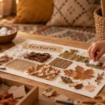 Activités enfants 4 ans : tableau de textures avec colle et matériaux