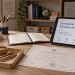 Formation Montessori en ligne : carnet et certificat, table éducative