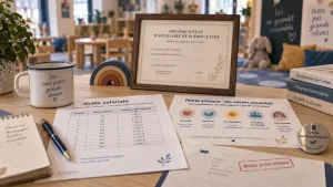 Métier petite enfance bien payé : diplôme et grille salariale sur table