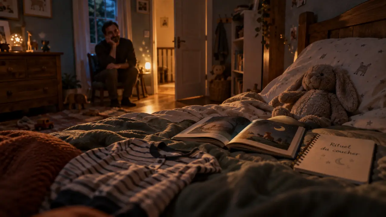 Aide sommeil enfant 3 ans : rituel du coucher, veilleuse et parent bienveillant