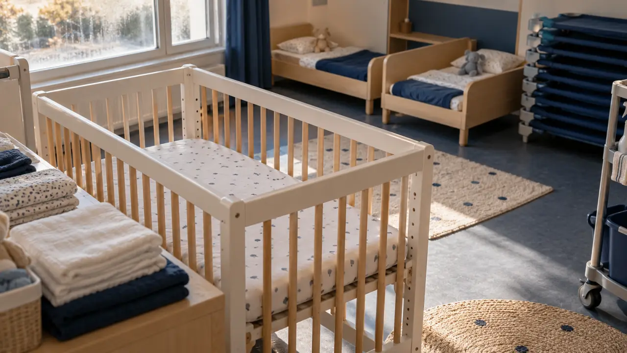 Vous consultez actuellement Lit de crèche : gagner de la place sans sacrifier la sécurité ni le dos des équipes