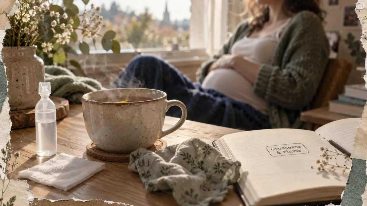 Rhume et grossesse : sérum physiologique et tisane pour se soulager sans risque