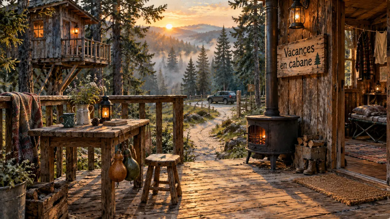 Vacances insolites en famille : cabane en forêt, terrasse et enfants